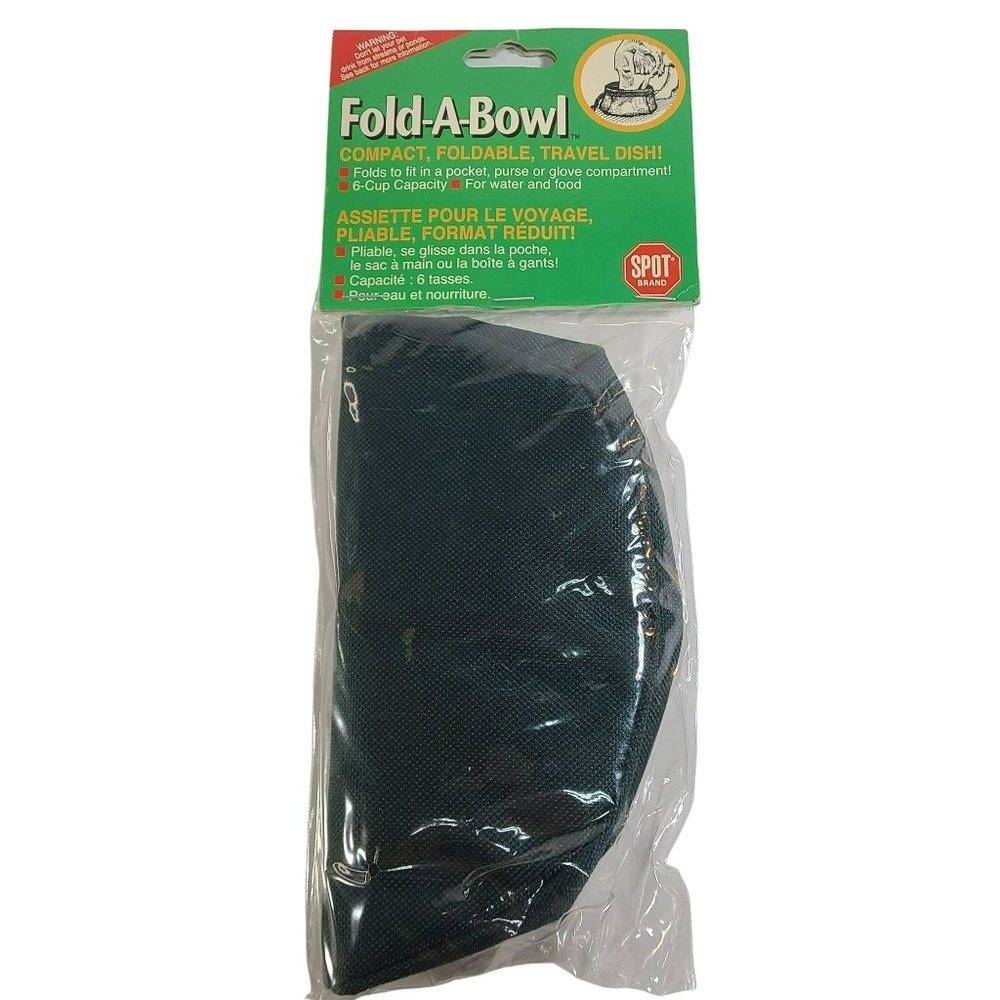 Vintage Spot Brand Fold A Bowl Travel Pet Dog Bowl 6 Cup Capacity Green